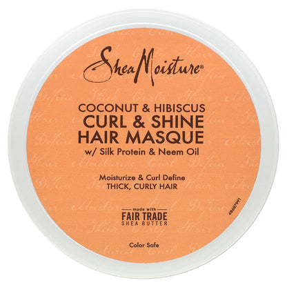 SheaMoisture, Curl & Shine Hair Masque, Coconut & Hibiscus, 11.5 oz (326 g)