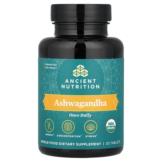 Ancient Nutrition, Ashwagandha, 30 Tablets
