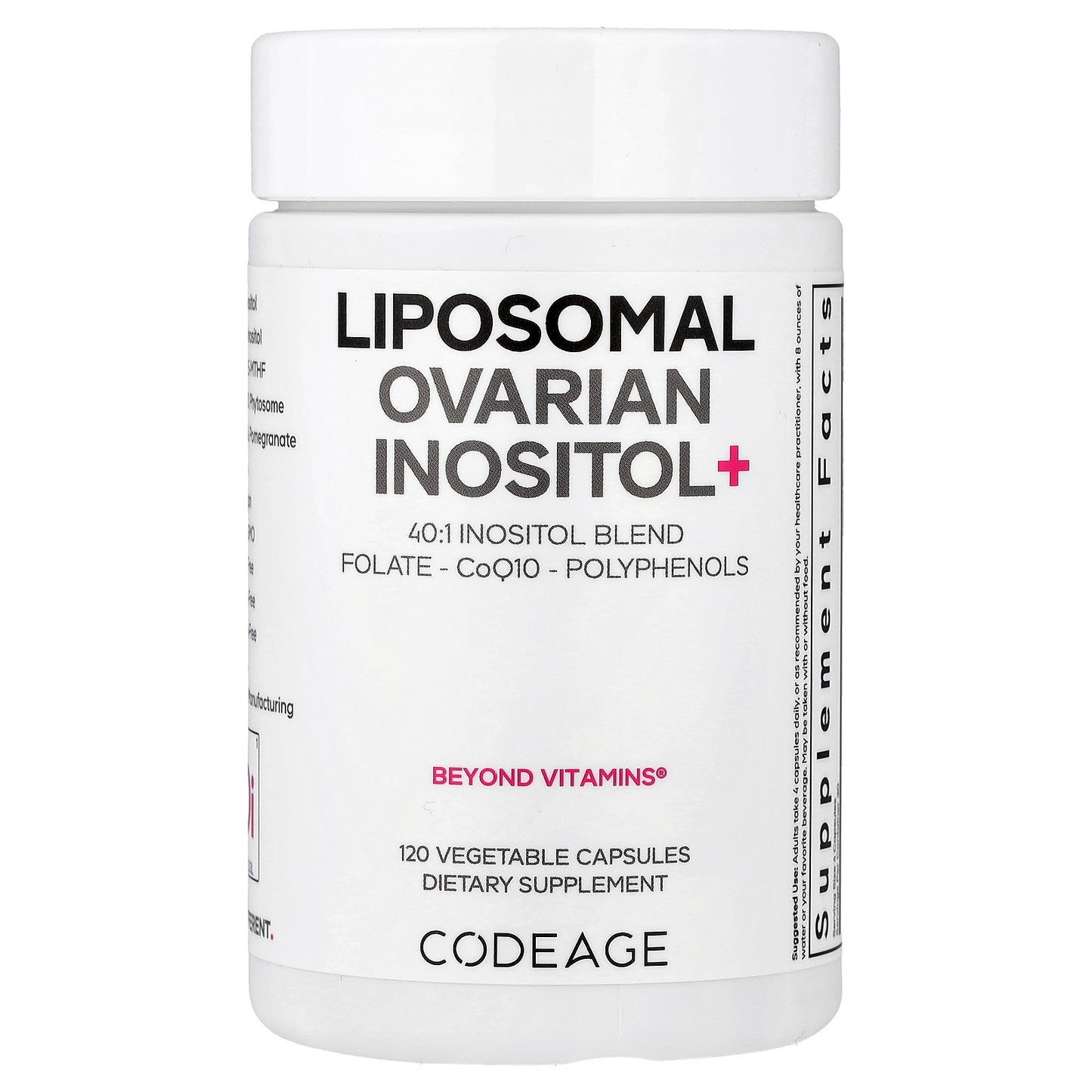 Codeage, Liposomal Ovarian Inositol+, 120 Vegetable Capsules
