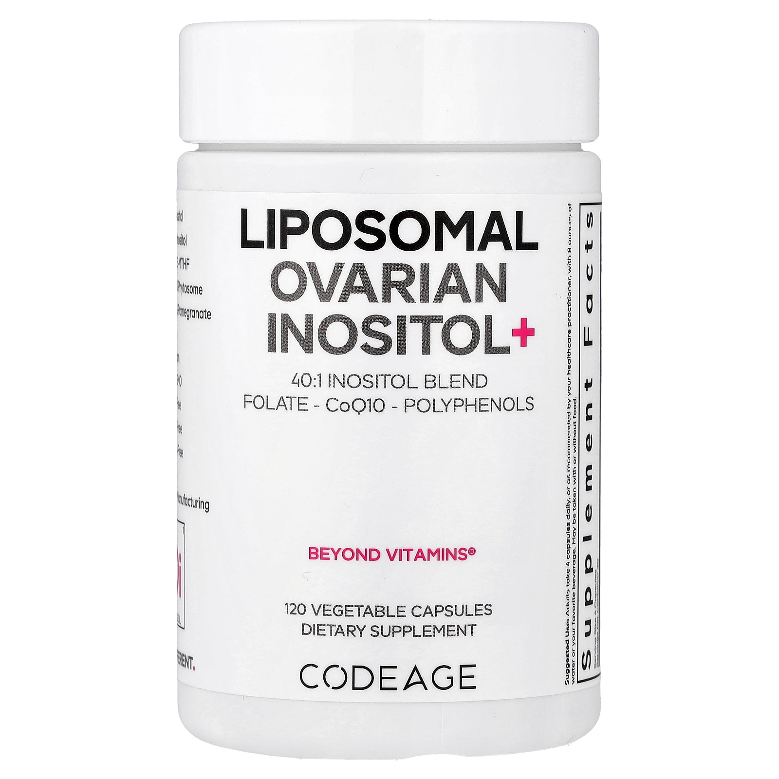 Codeage, Liposomal Ovarian Inositol+, 120 Vegetable Capsules