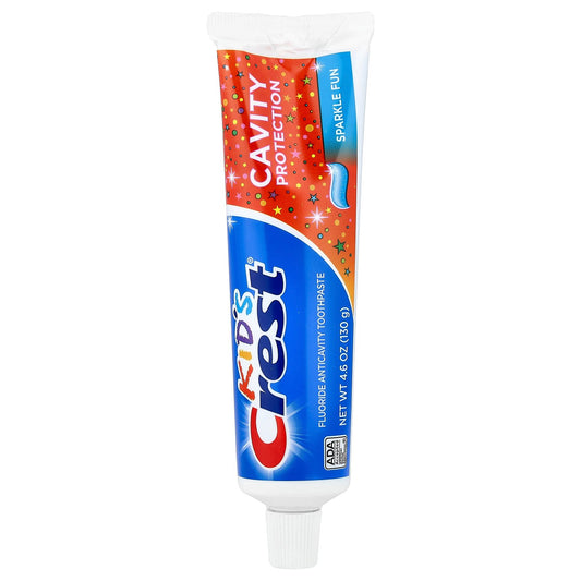 Crest, Kids, Cavity Protection, Fluoride Anticavity Toothpaste, Sparkle Fun, 4.6 oz (130 g)