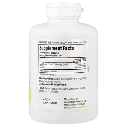 Kyolic, Aged Garlic Extract™, Cholesterol Health, Formula 104, 300 Capsules