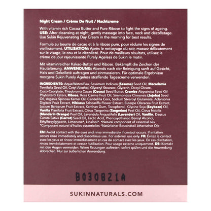 Sukin, Purely Ageless, Restorative Night Cream, 4.06 fl oz (120 ml)