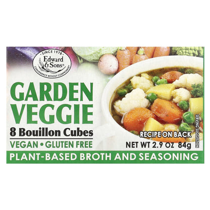 Edward & Sons, Garden Veggie, Bouillon Cubes, 8 Cubes