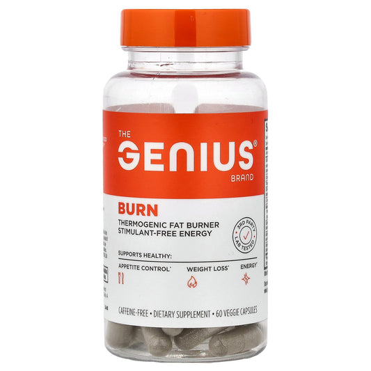 The Genius Brand, Burn, Caffeine-Free, 60 Veggie Capsules