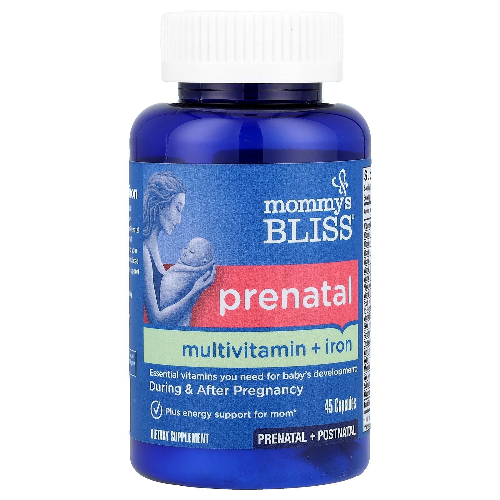 Mommy's Bliss, Prenatal Multivitamin + Iron, 45 Capsules