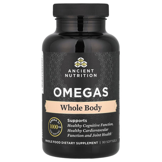 Ancient Nutrition, Omegas, Whole Body, 1,000 mg, 90 Softgels (333 mg Per Softgels)