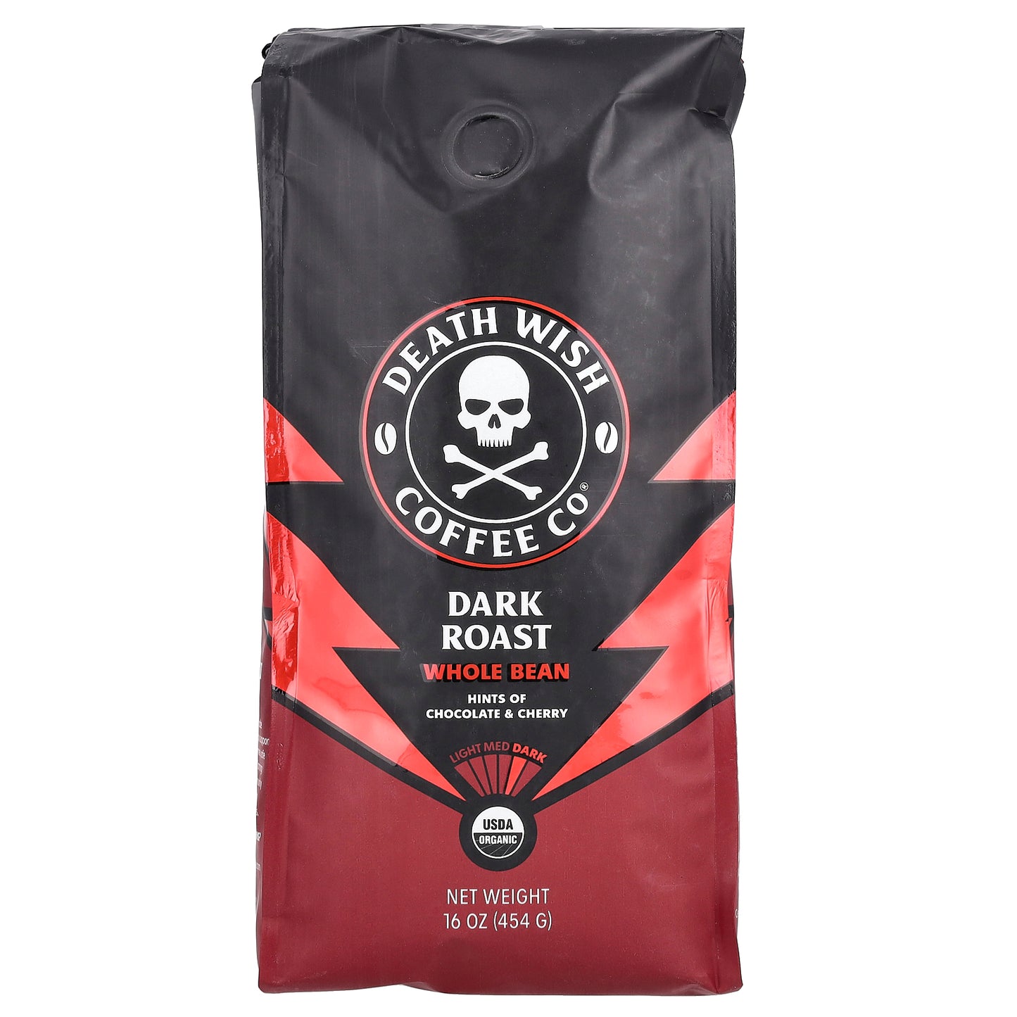 Death Wish Coffee, Whole Bean, Dark Roast, 16 oz (454 g)