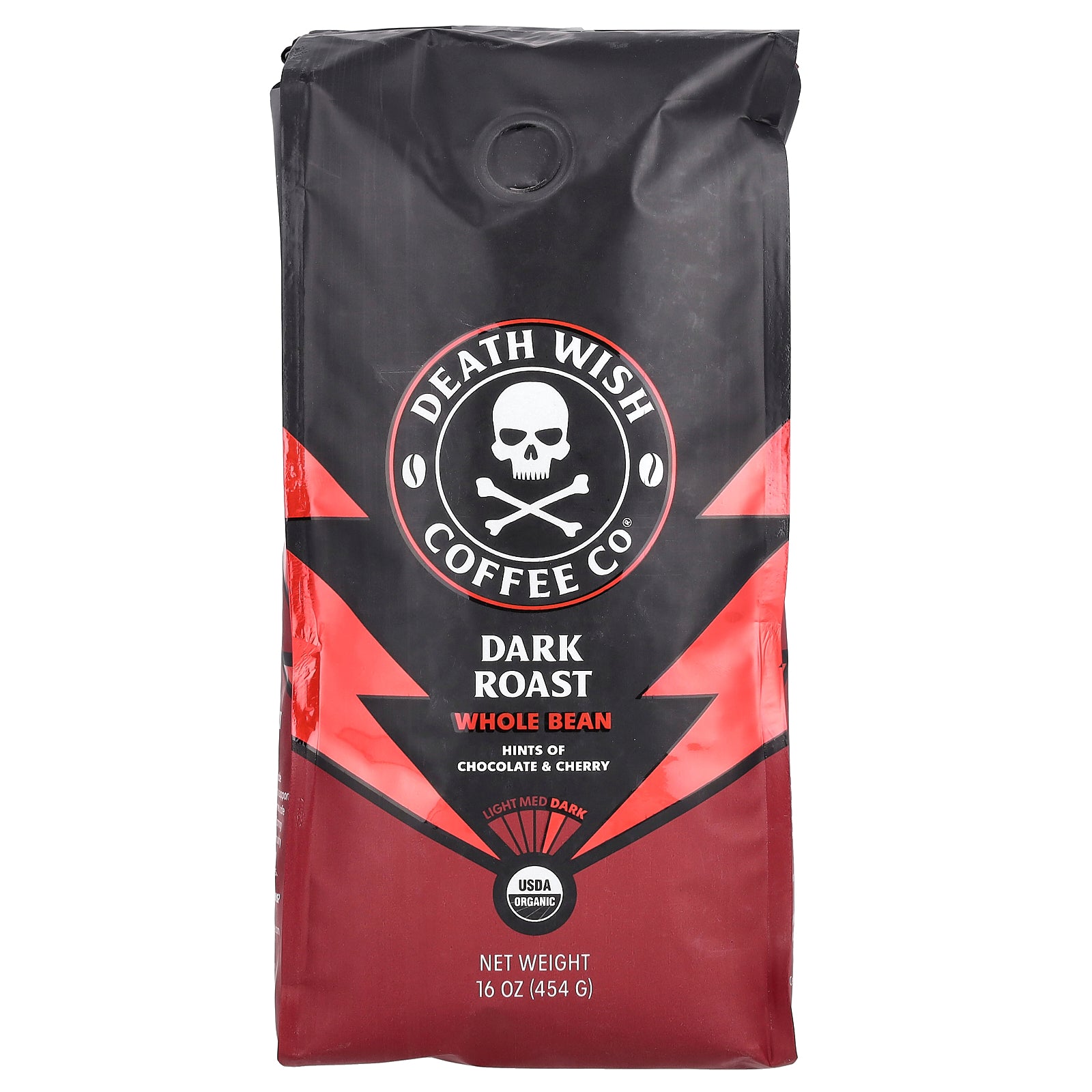 Death Wish Coffee, Whole Bean, Dark Roast, 16 oz (454 g)