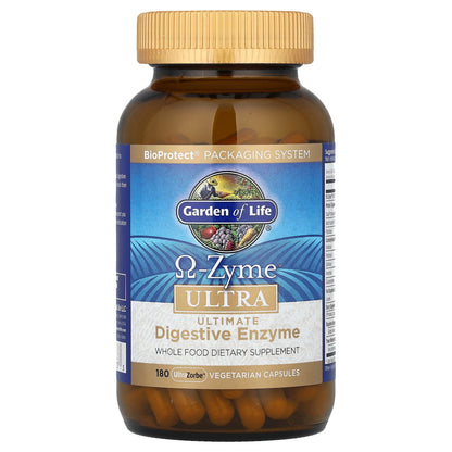 Garden of Life, O-Zyme™ Ultra, Ultimate Digestive Enzyme Blend, 180 UltraZorbe™ Vegetarian Capsules