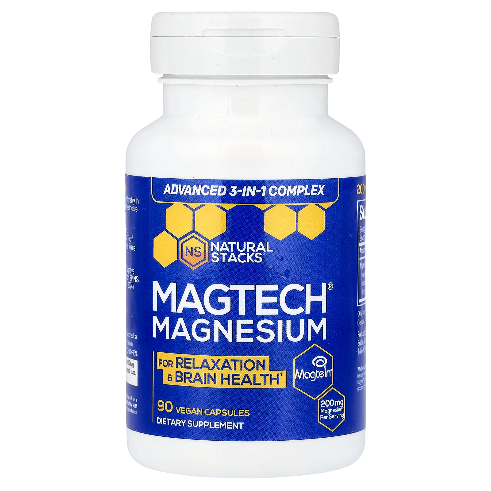 Natural Stacks, MagTech®, Magnesium, 90 Vegan Capsules (66.6 mg per Capsule)