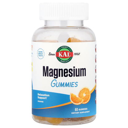 KAL, Magnesium Gummies, Orange ,  60 Gummies
