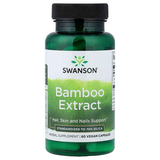 Swanson, Bamboo Extract, 60 Vegan Capsules (300 mg per Capsule)