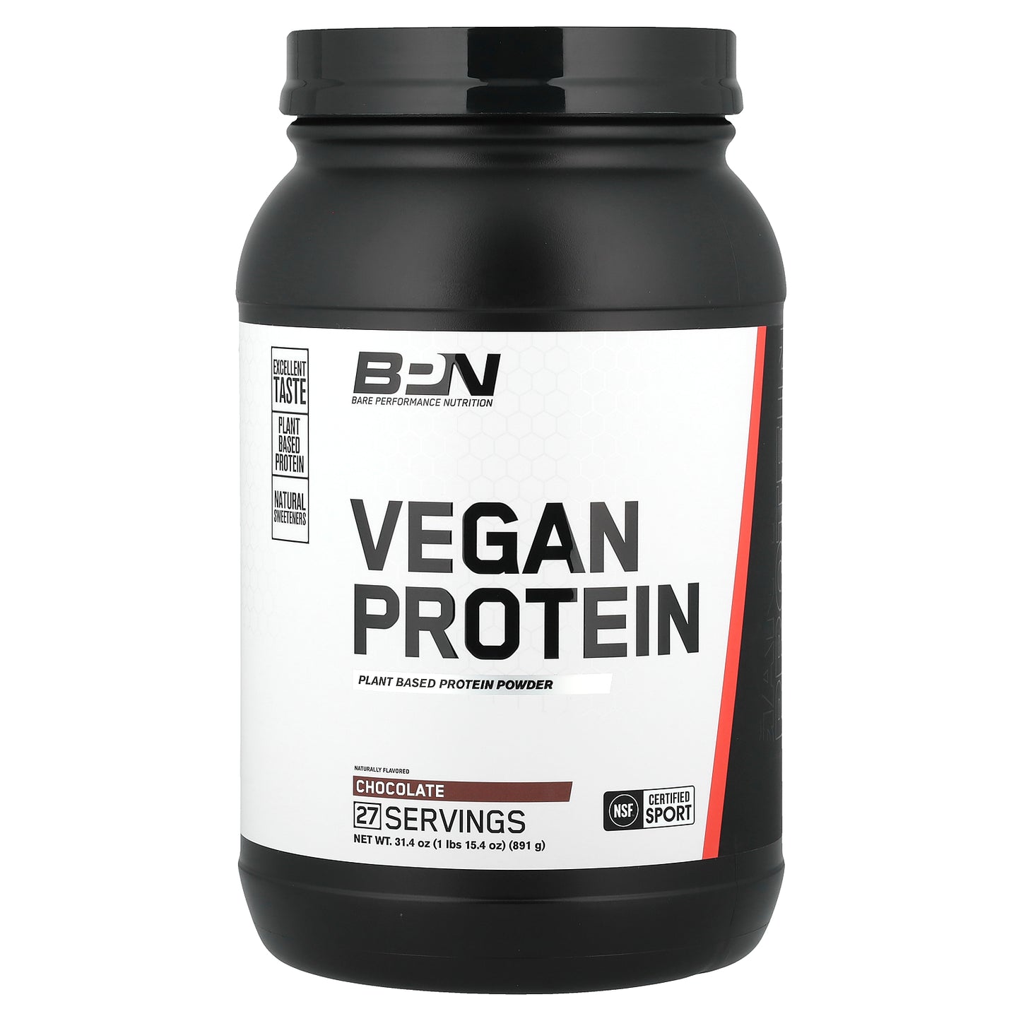 BPN, Vegan Protein Powder, Chocolate, 1 lbs 15.4 oz (891 g)