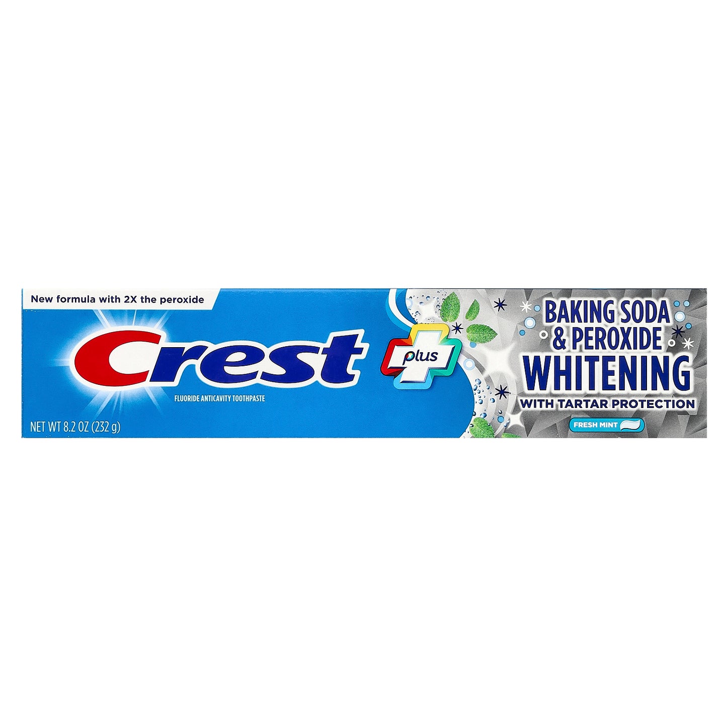 Crest, Plus, Fluoride Toothpaste, Baking Soda & Peroxide Whitening, Fresh Mint, 8.2 oz (232 g)