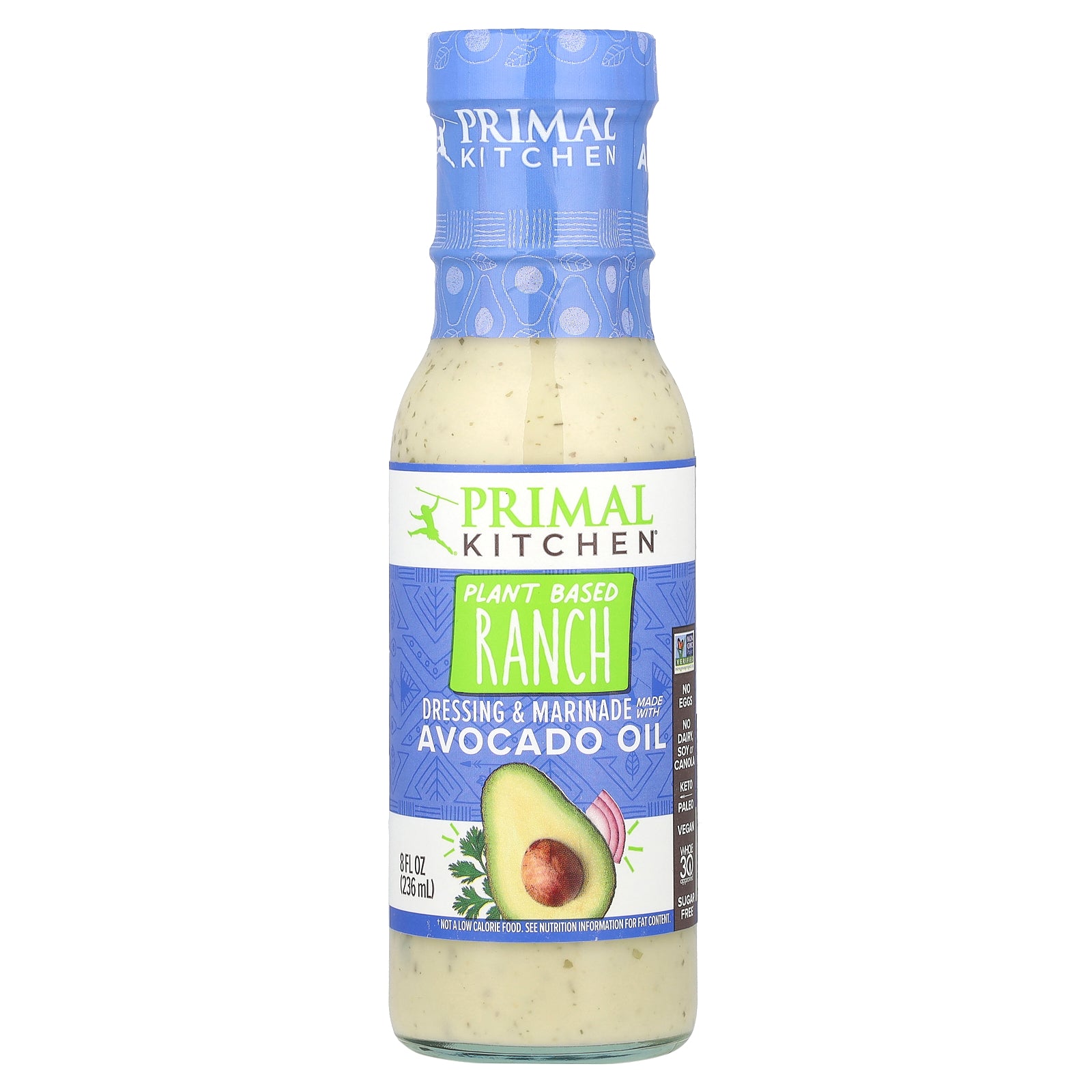 Primal Kitchen, Dressing & Marinade Made with Avocado Oil, Plant Based Ranch, 8 fl oz (236 ml)