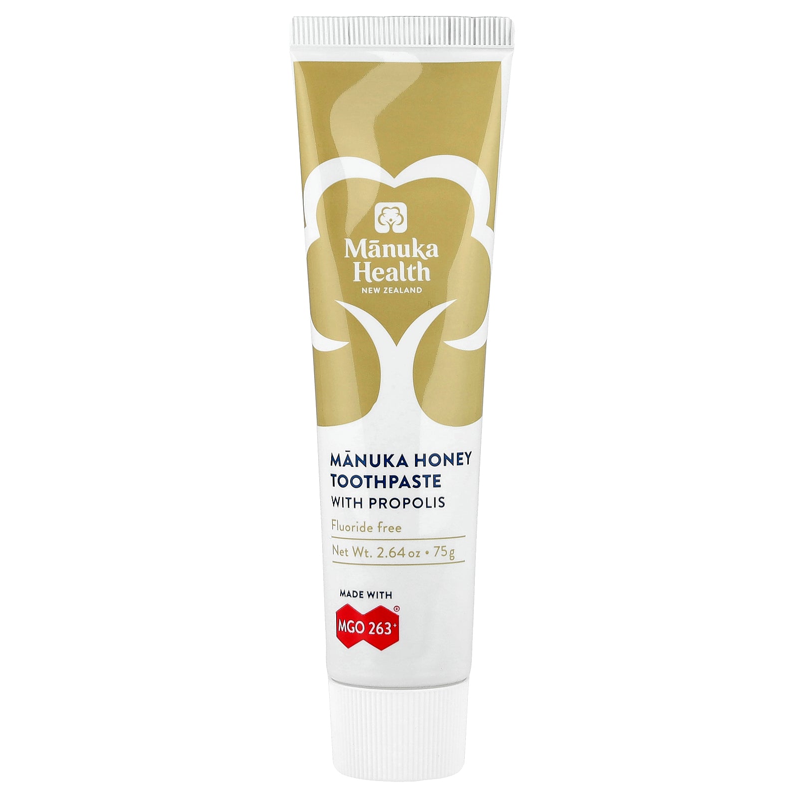 Manuka Health, Manuka Honey Fluoride Free Toothpaste with Propolis, 2.64 oz (75 g)