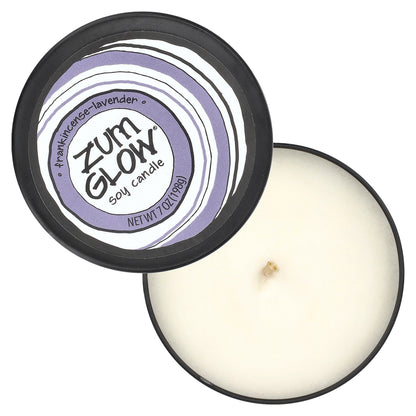 ZUM, Glow®, Soy Candle, Frankincense-Lavender, 7 oz (198 g)