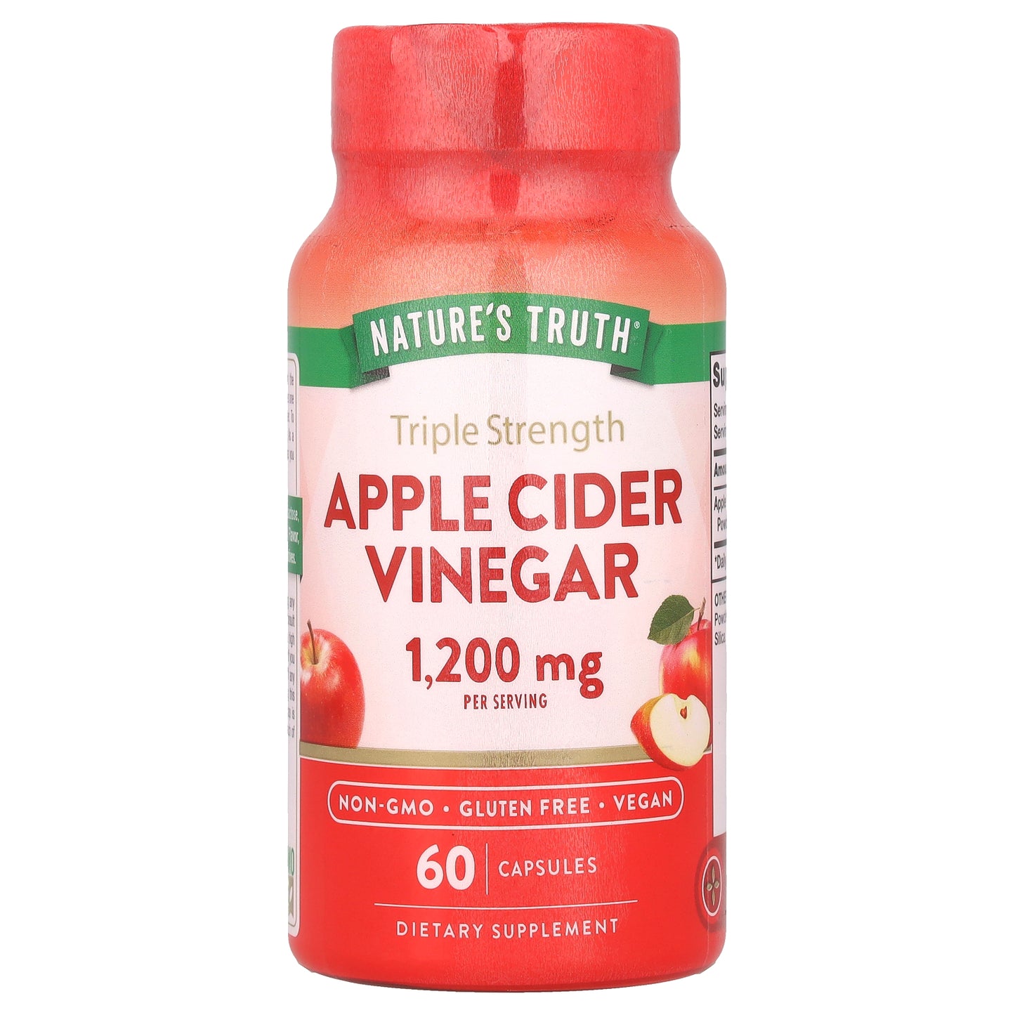 Nature's Truth, Triple Strength Apple Cider Vinegar, 60 Capsules (600 mg per Capsule)