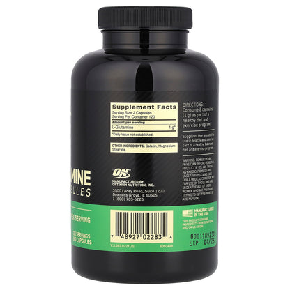 Optimum Nutrition, Glutamine, 240 Capsules (0.5 g per Capsule)