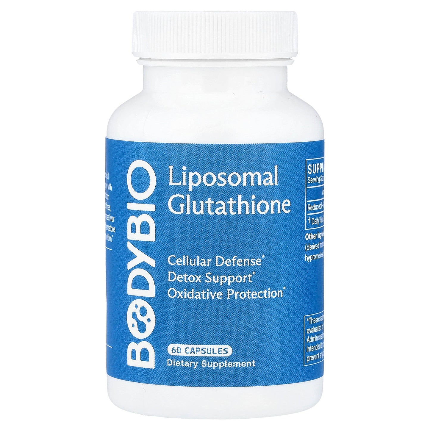 BodyBio, Liposomal Glutathione, 60 Capsules (250 mg per Capsule)