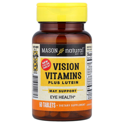 Mason Natural, Vision Vitamins Plus Lutein, 60 Tablets