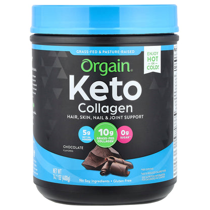 Orgain, Keto Collagen Powder, Chocolate, 14.1 oz (400 g)