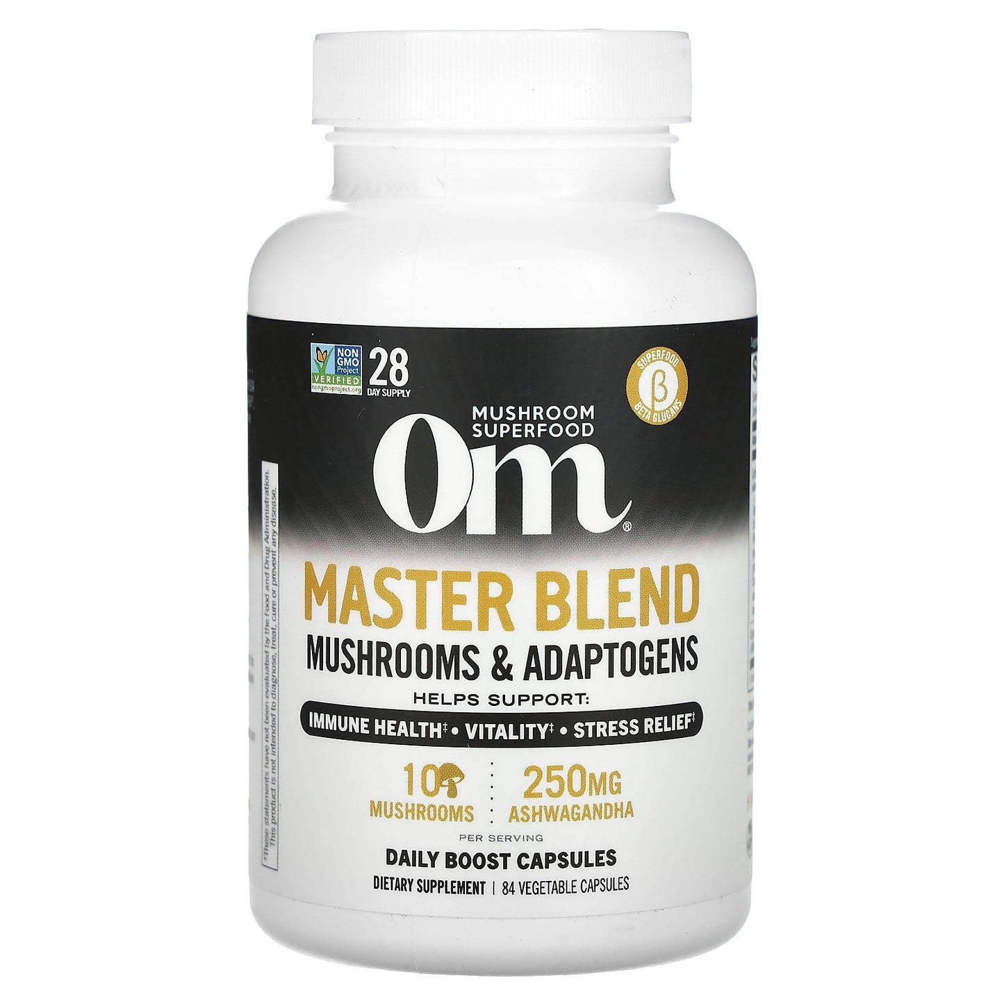 Om Mushrooms, Master Blend, 84 Vegetable Capsules