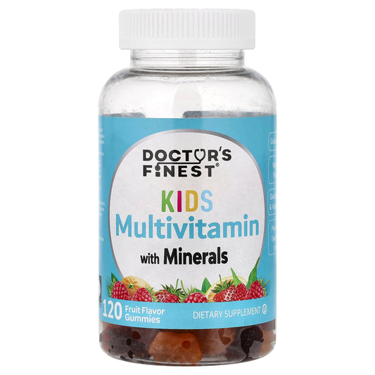 Doctor's Finest, Kids Multi Vitamin Gummies With B6, B12 & Zinc, Mixed Fruit, 120 Pectin Gummies