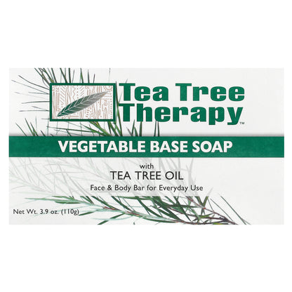 Tea Tree Therapy, Vegetable Base Bar Soap with Tea Tree Oil, 1 Bar, 3.9 oz (110 g)