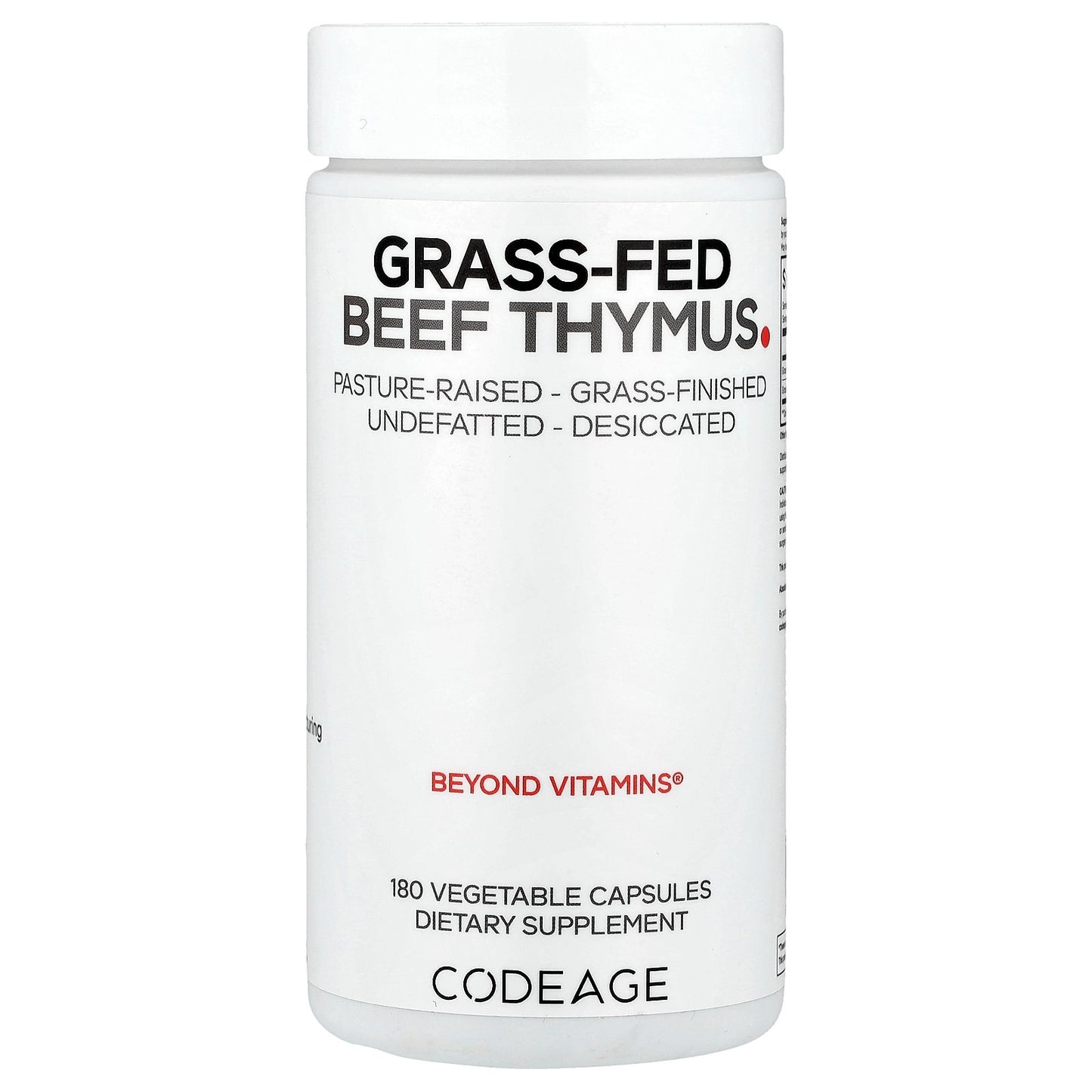 Codeage, Grass Fed Beef Thymus, 180 Capsules