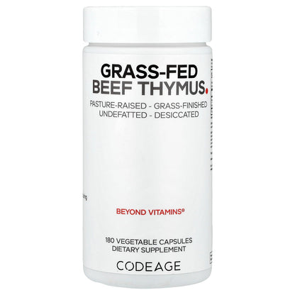 Codeage, Grass Fed Beef Thymus, 180 Capsules
