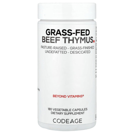 Codeage, Grass Fed Beef Thymus, 180 Capsules