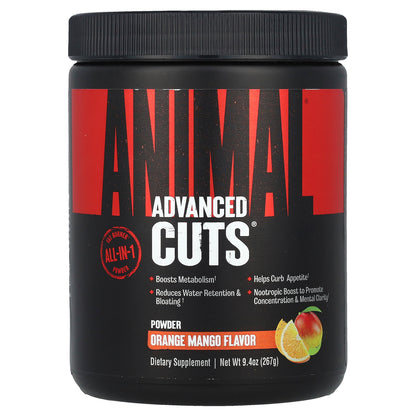 Animal, Advanced Cuts® Powder, Orange Mango, 9.4 oz (267 g)