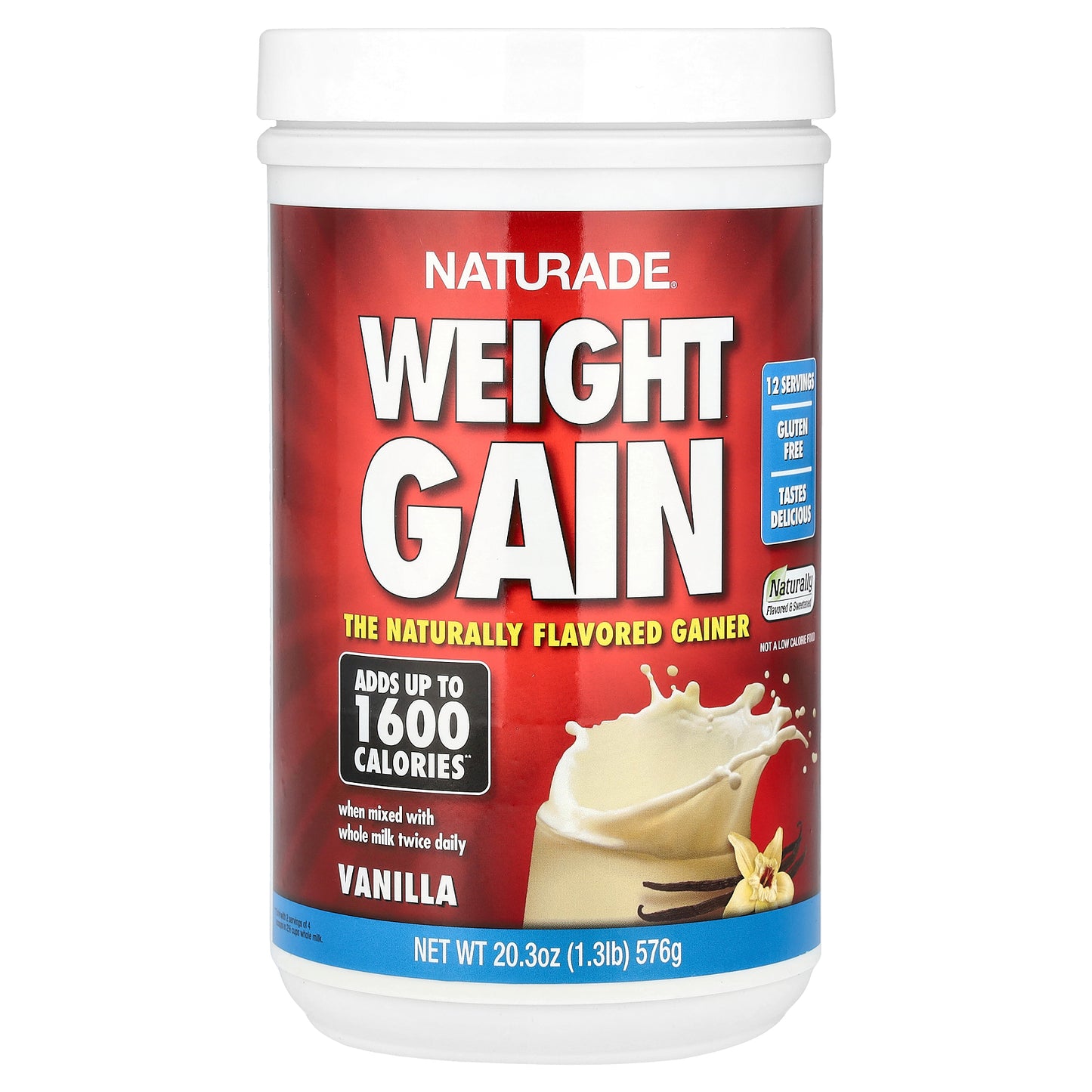 Naturade, Weight Gain, Vanilla, 1.3 lb (576 g)