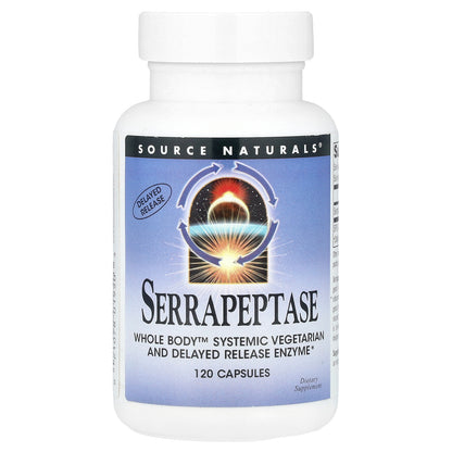 Source Naturals, Serrapeptase, 120 Capsules