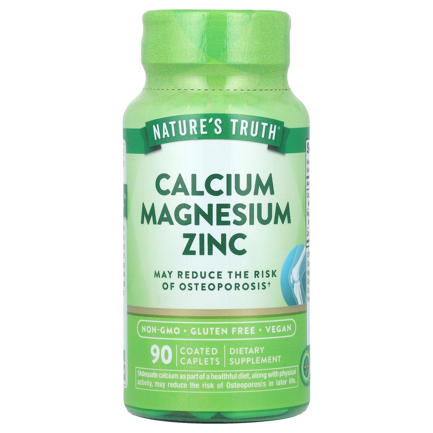 Nature's Truth, Calcium Magnesium Zinc, 90 Coated Caplets
