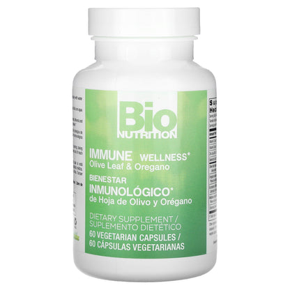 Bio Nutrition, Immune Wellness, Olive Leaf & Oregano, 60 Vegetarian Capsules