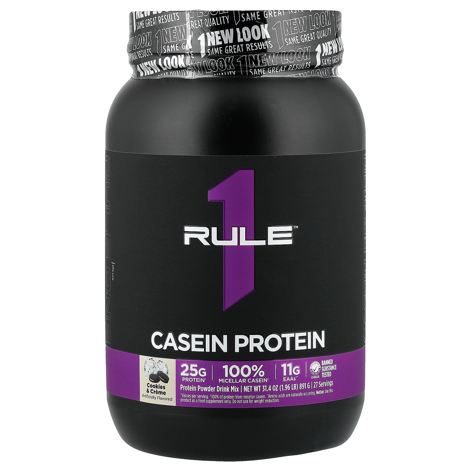 Rule One Proteins, Casein Protein, Cookies & Creme, 1.96 lb (891 g)