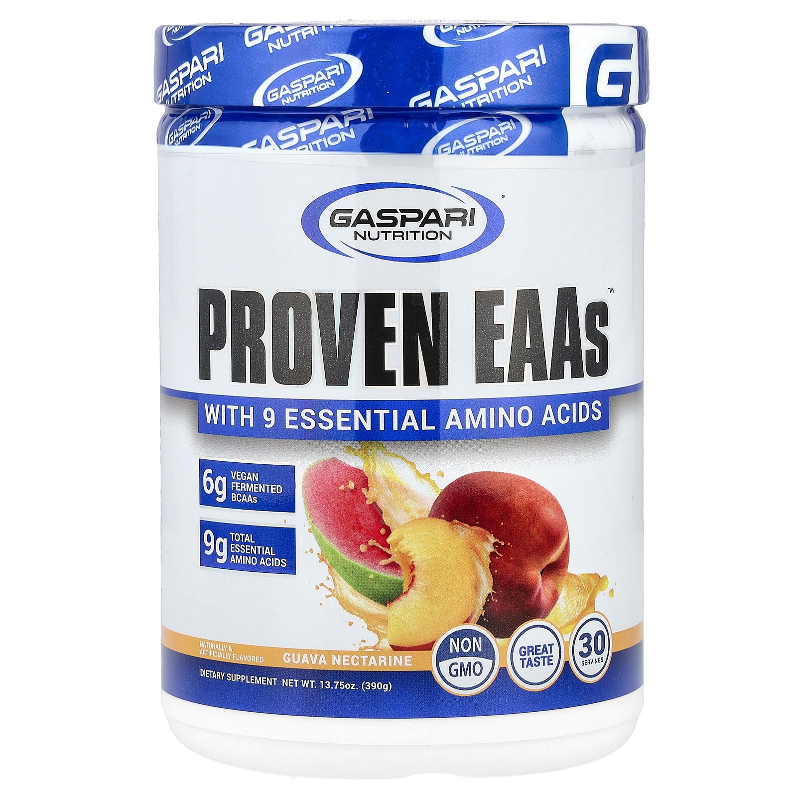 Gaspari Nutrition, Proven EAAs™ with 9 Essential Amino Acids, Guava Nectarine, 13.75 oz (390 g)