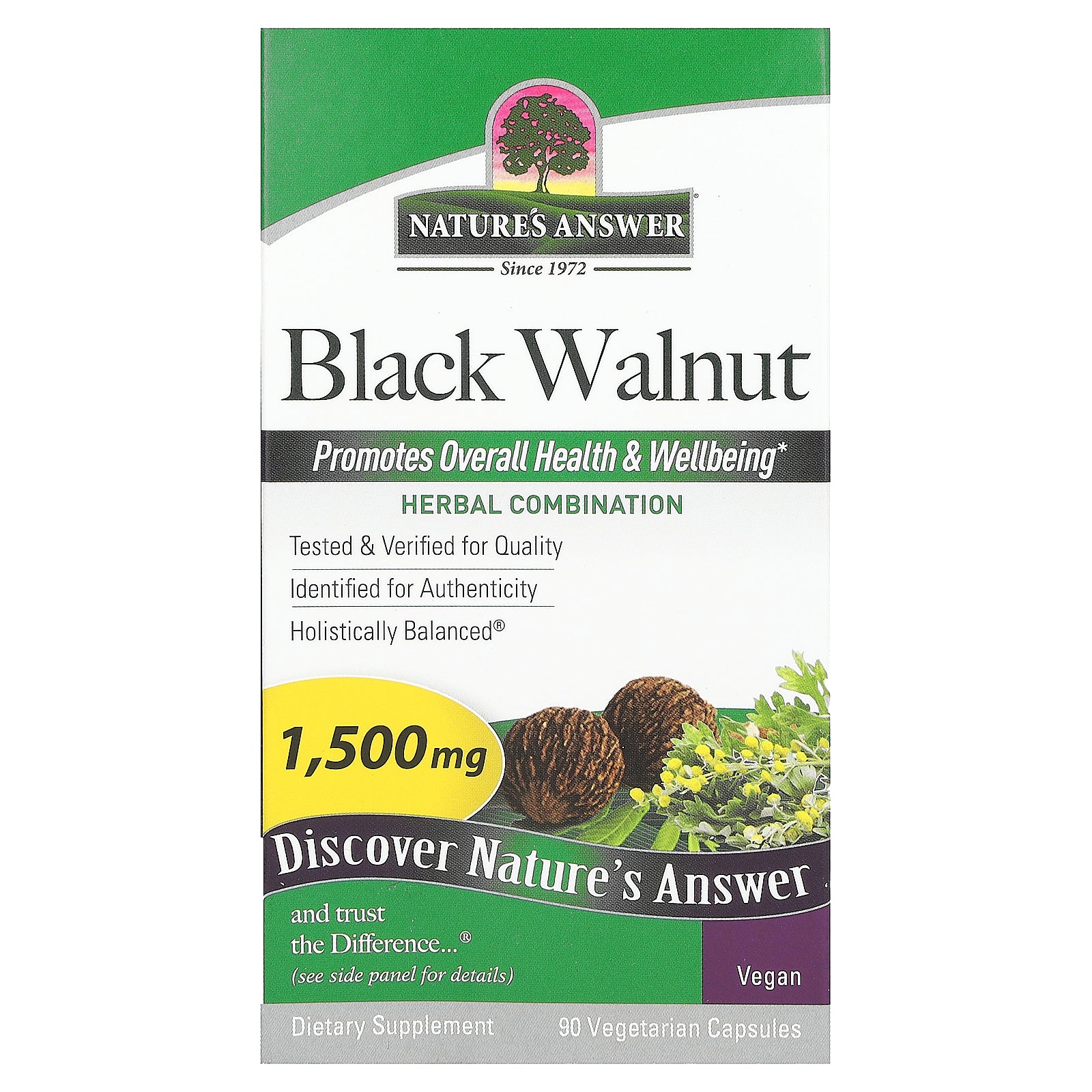 Nature's Answer, Black Walnut, 90 Vegetarian Capsules