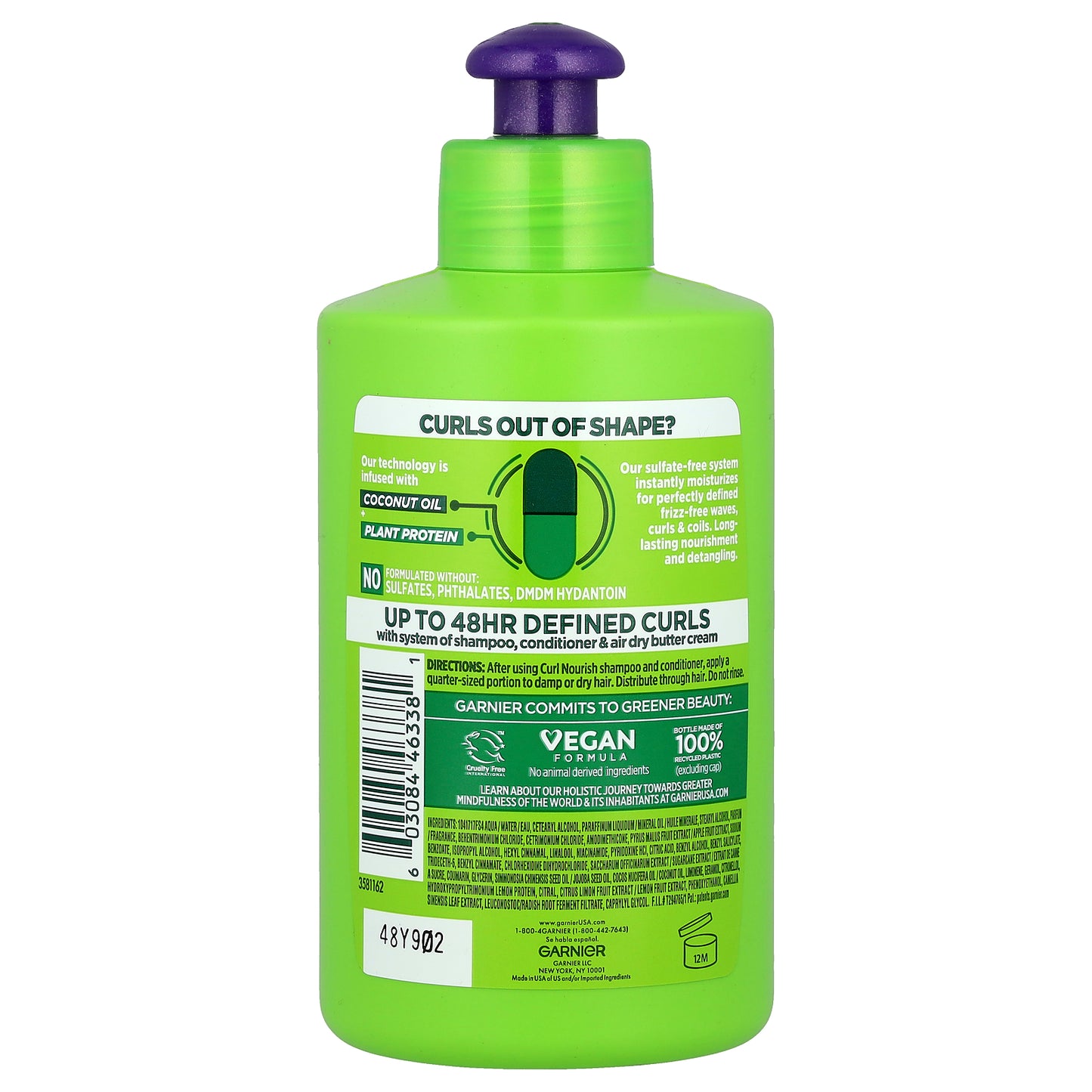 Garnier, Fructis, Curl Air Dry Cream, All Curl Types, 10.2 fl oz (300 ml)