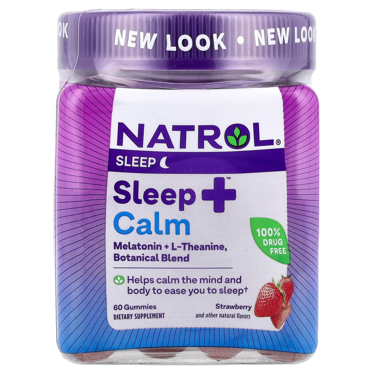 Natrol, Sleep+™ Calm, Strawberry, 60 Gummies