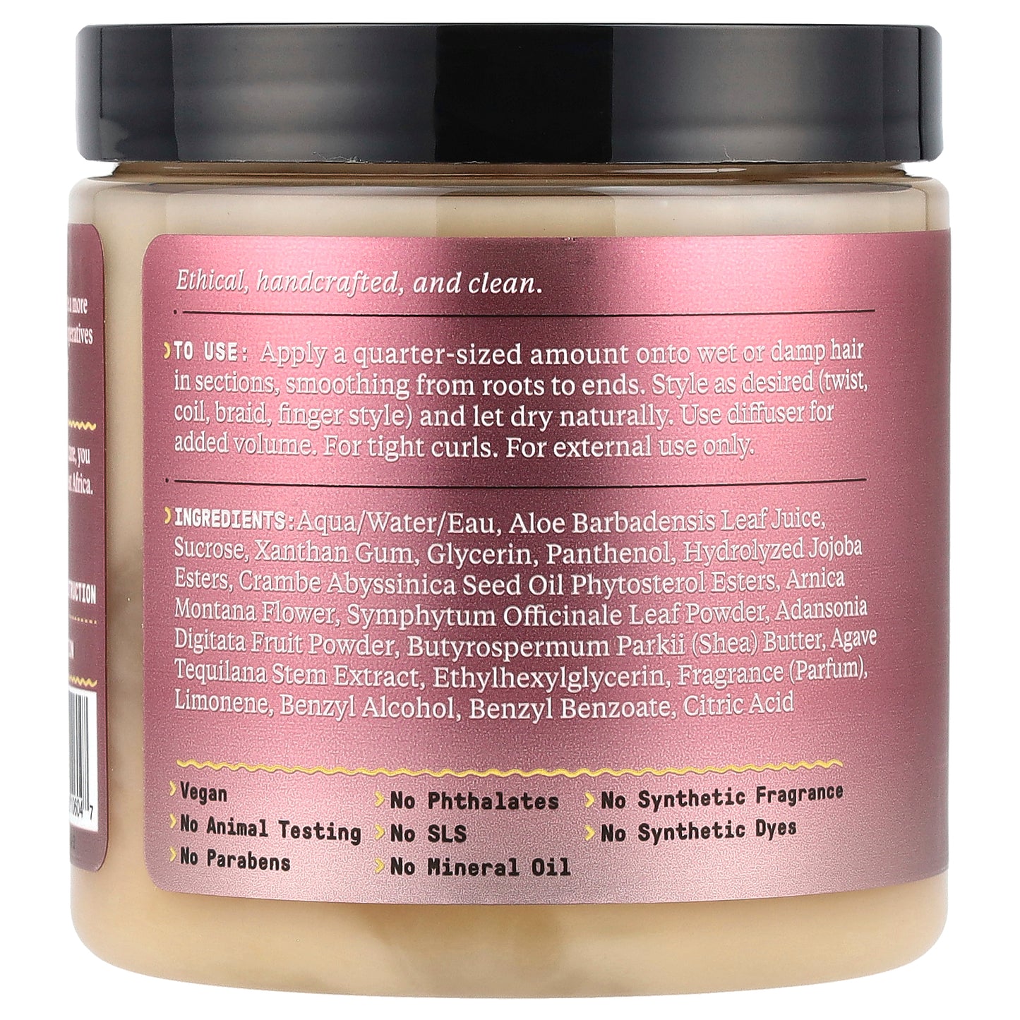 Alaffia, Beautiful Curls, Define, Curl Custard, Unrefined Shea Butter, 8 fl oz (237 ml)
