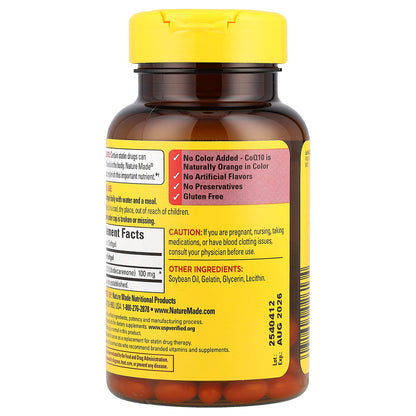 Nature Made, CoQ10, 100 mg, 72 Softgels