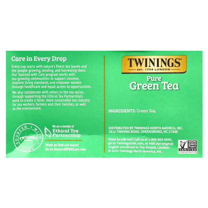 Twinings, Pure Green Tea, 50 Tea Bags, 3.53 oz (100 g)