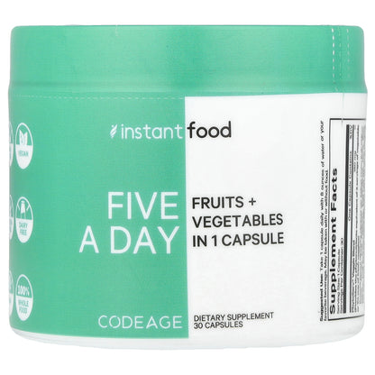 Codeage, Five A Day, Fruits + Vegetables in 1 Capsule, 30 Capsules