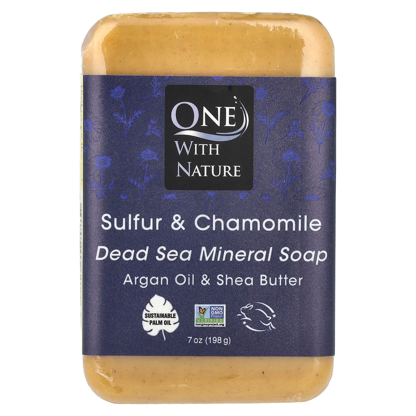 One with Nature, Dead Sea Mineral Bar Soap, Sulfur & Chamomile, 7 oz (198 g)