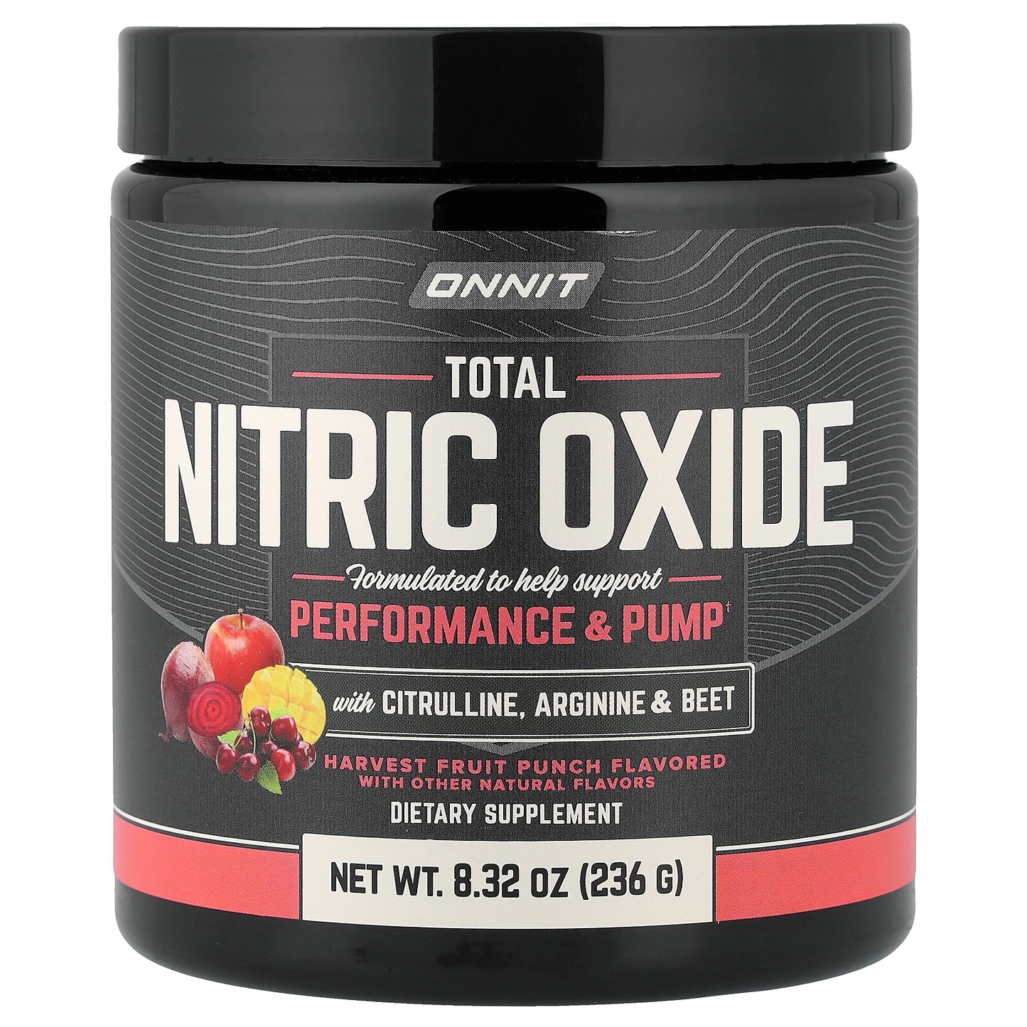 Onnit, Total Nitric Oxide with Citrulline, Arginine & Beet, Harvest Fruit Punch, 8.32 oz (236 g)