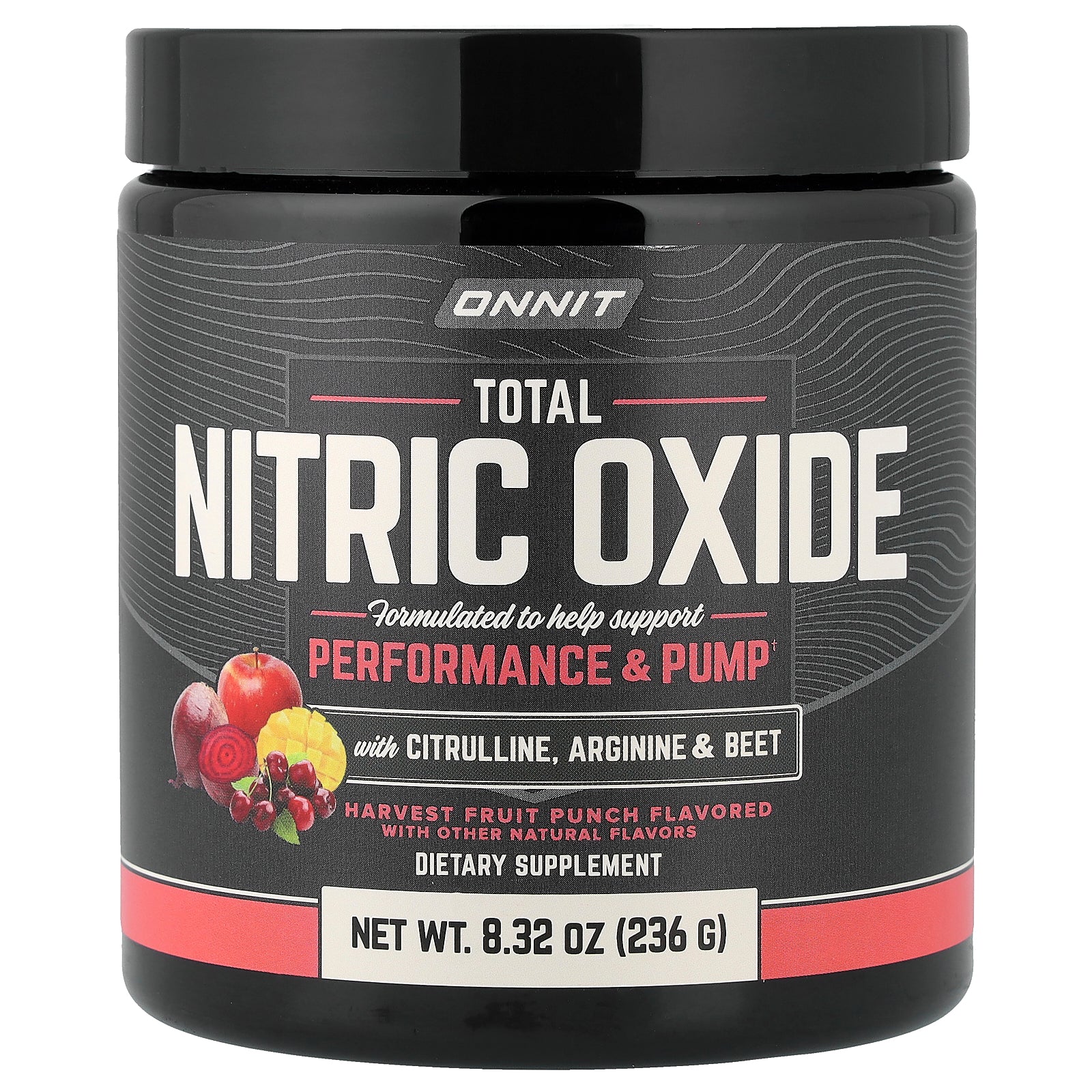 Onnit, Total Nitric Oxide with Citrulline, Arginine & Beet, Harvest Fruit Punch, 8.32 oz (236 g)